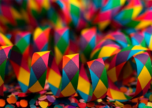 carnaval com muitas cores
