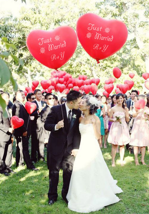 casamento com balões personalizados
