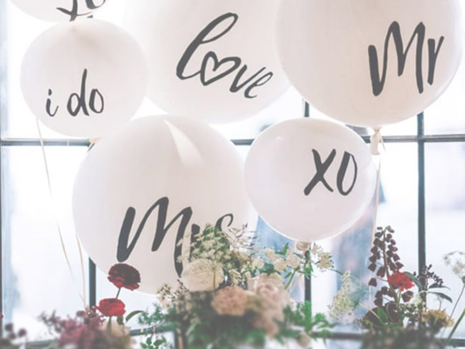 Balões personalizados para casamentos