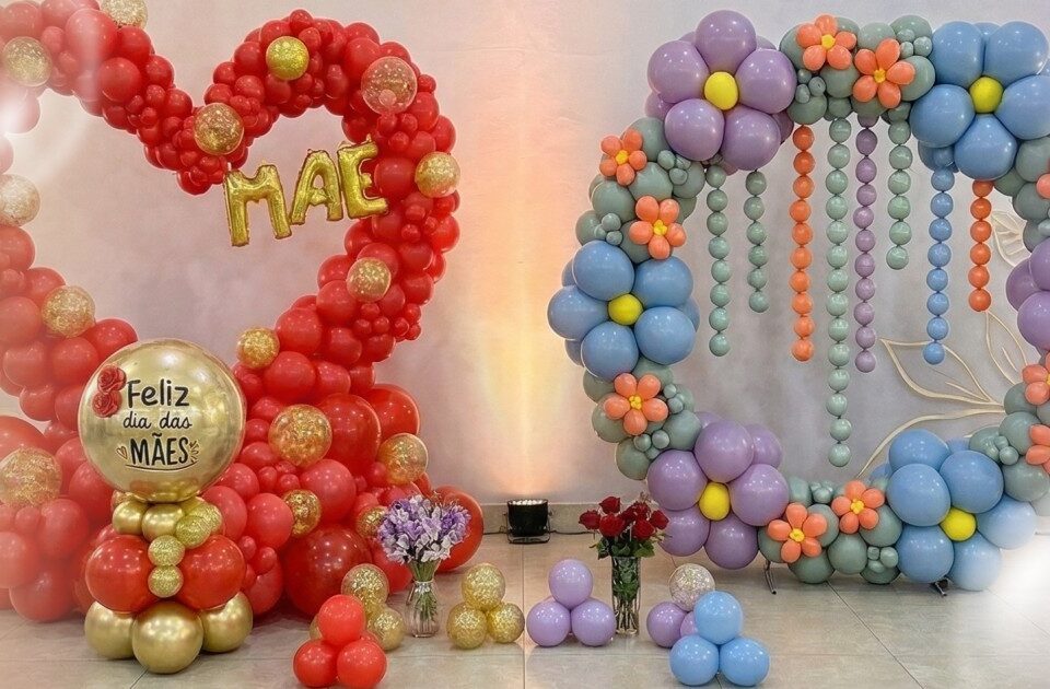Decoração de Dia das Mães com balão
