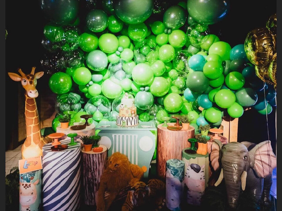 painel orgânico de balões