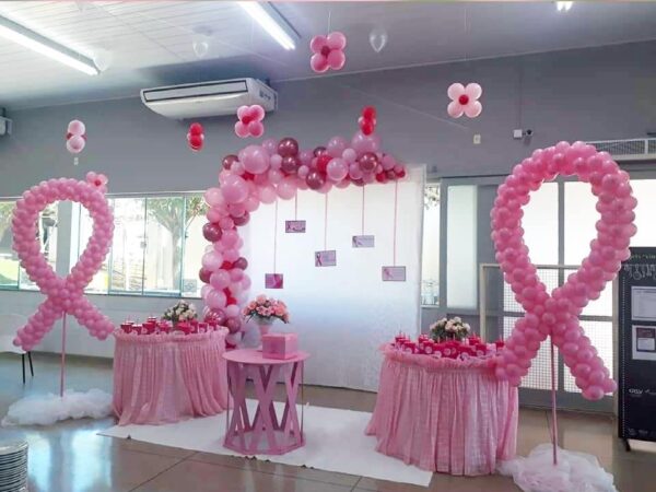 decoração outubro rosa
