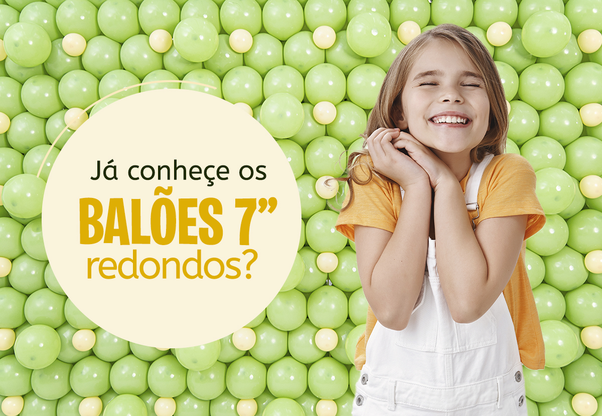 balões tamanho 7"