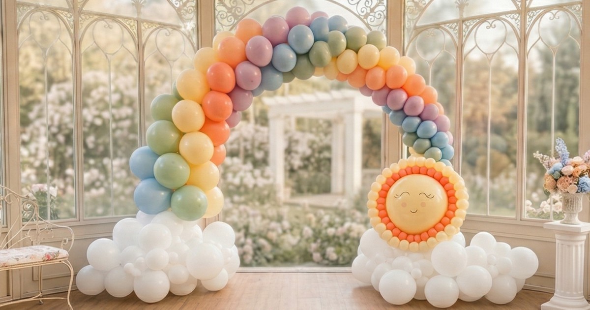 Arcos de balão exigem tamanhos certos e combinação de cores