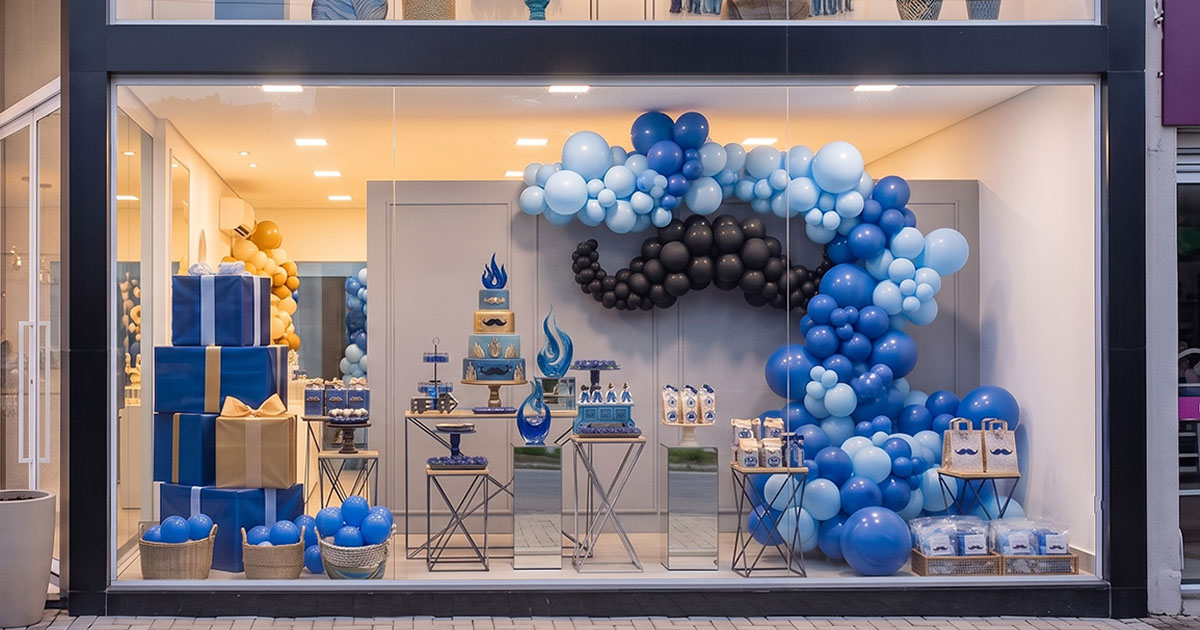 Decoração dia dos pais azul