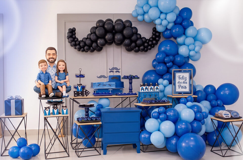 Decoração de Dia dos Pais azul: crie cenários marcantes com a Balões Joy!